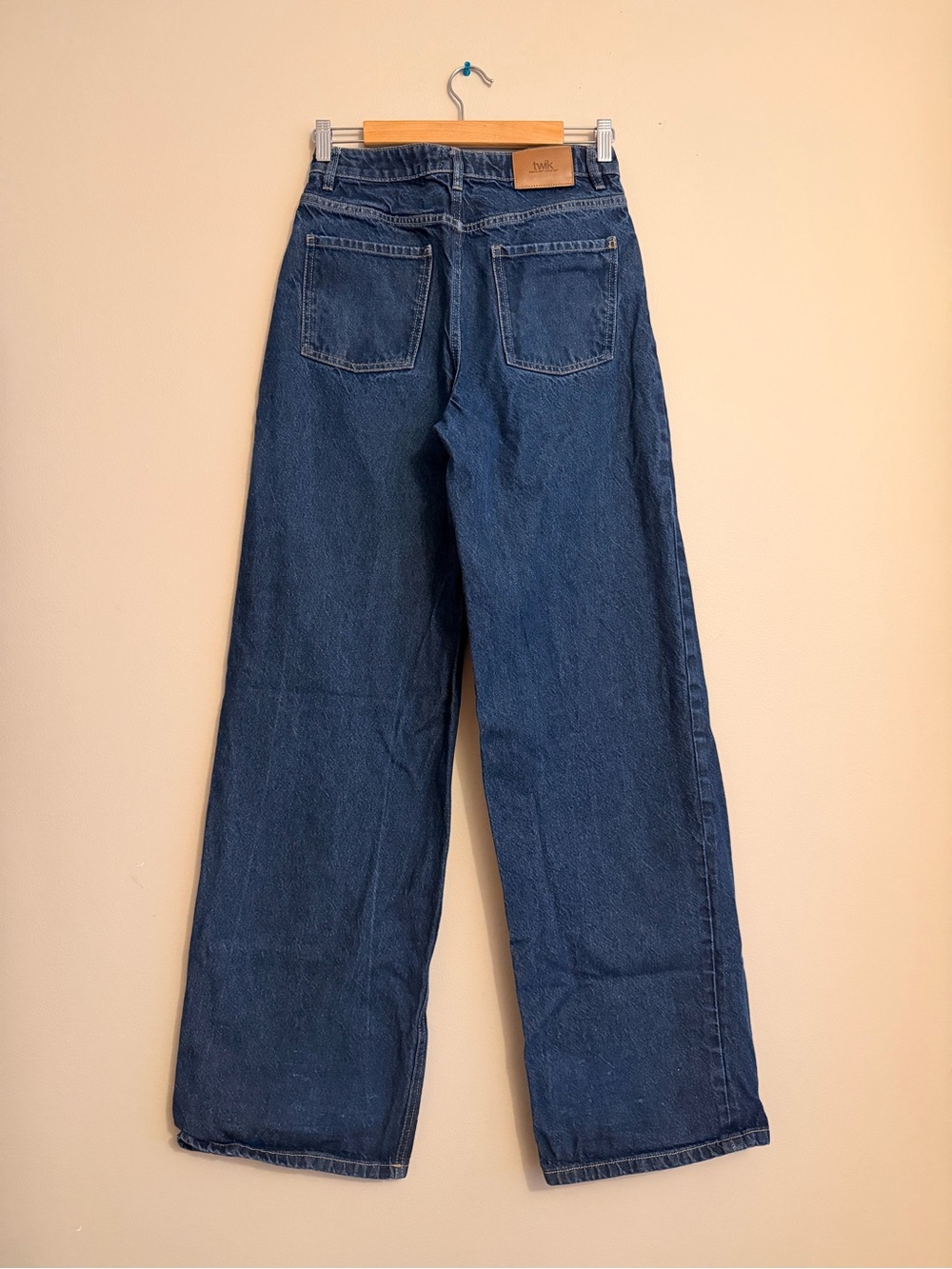 TWIK Wide Leg Dark Blue Women’s Jeans (28) - Picture 3 of 5
